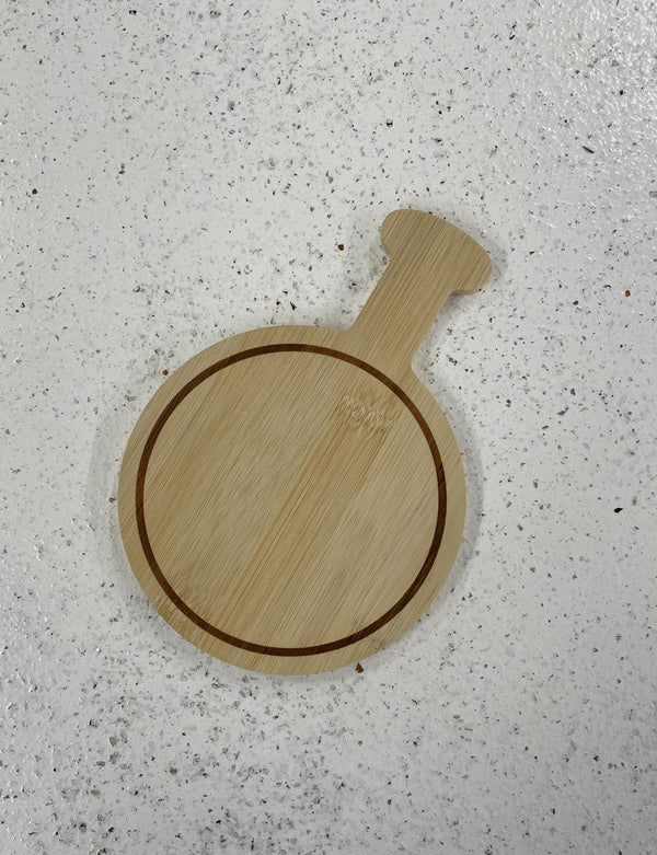 BIA Plates Mini Round Bamboo 5" w/Handle