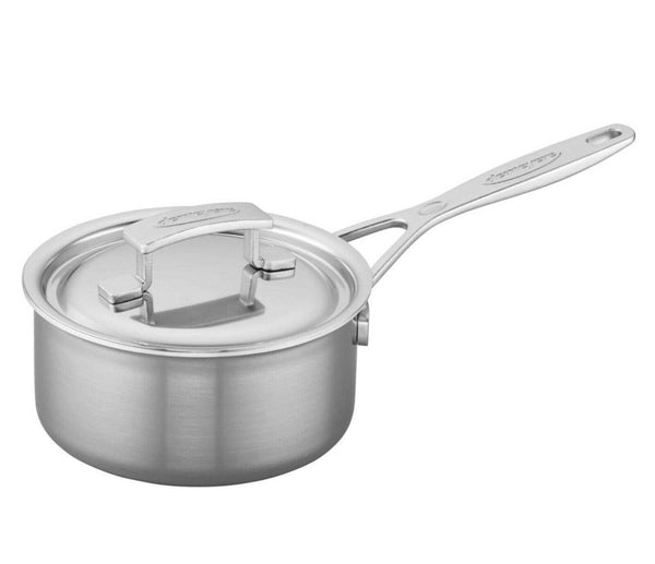 Demeyere Industry 5 Stainless Steel 1.5qt Sauce Pan with Lid
