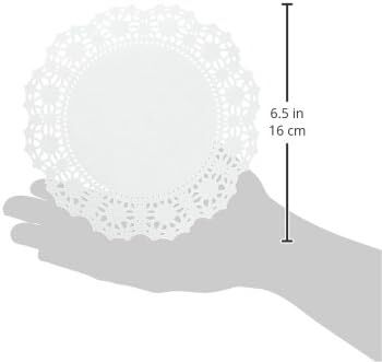 Fox Run Paper 6" White Round Lace Doilies 24ct