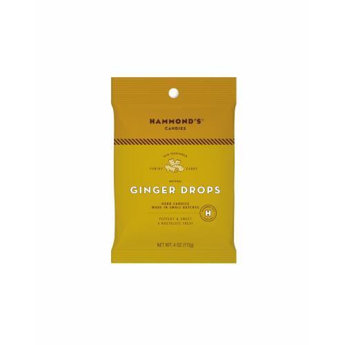 Hammond's Natural Ginger Drops 4oz bag