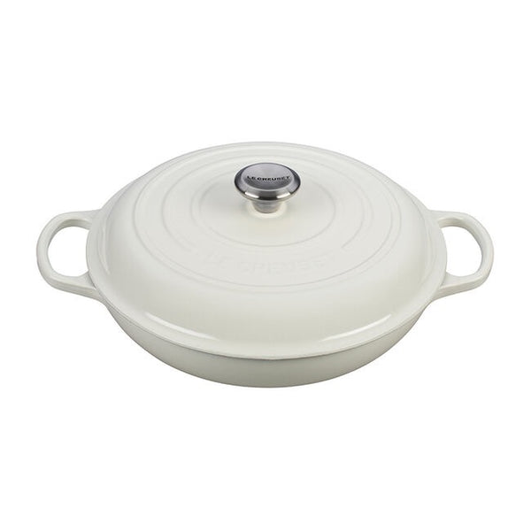 Le Creuset Signature Cast Iron 3.5qt Round Braiser - White
