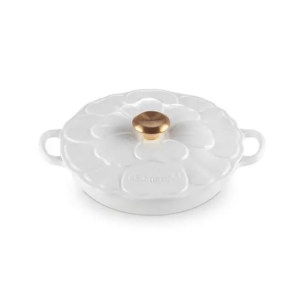 Le Creuset Signature Cast Iron 2.25qt Petal Braiser - White