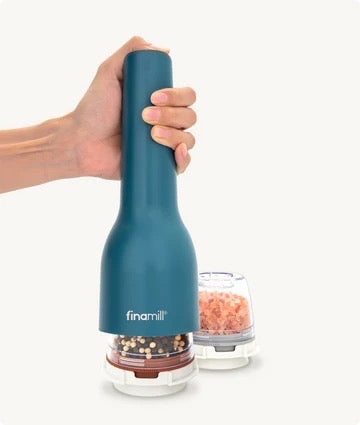 Finamill Rechargeable USB Spice Grinder W/ 2 Pods - Ocean Blue