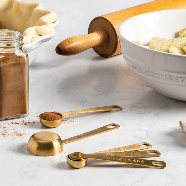 Le Creuset Stainless Steel Measuring Spoon 5 Piece Set - Gold