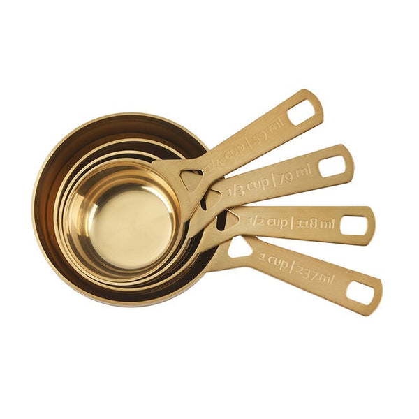 Le Creuset Stainless Steel Measuring Cup 4 Piece Set - Gold