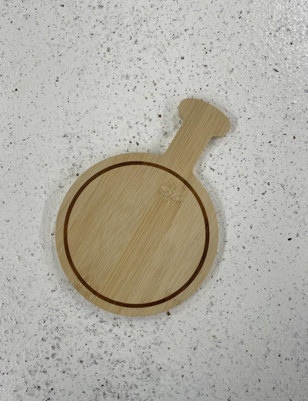 BIA Plates Mini Round Bamboo 5" w/Handle