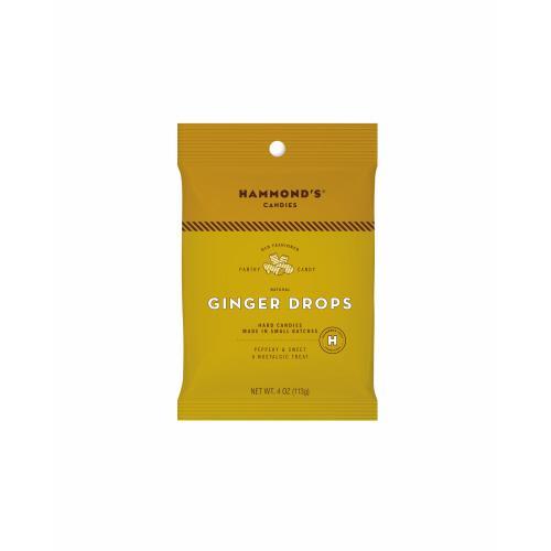 Hammond's Natural Ginger Drops 4oz bag
