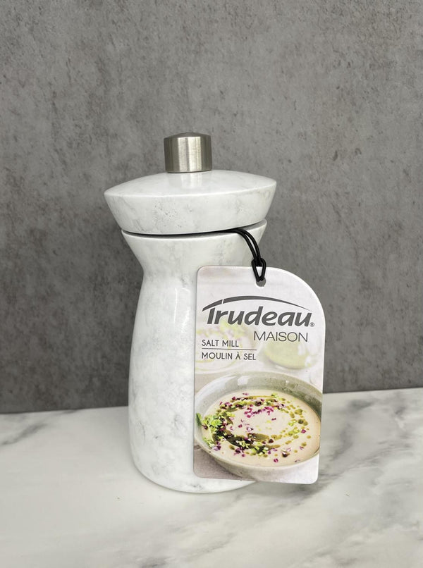 Trudeau Plastic Marble-Look 4.7" Salt Mill