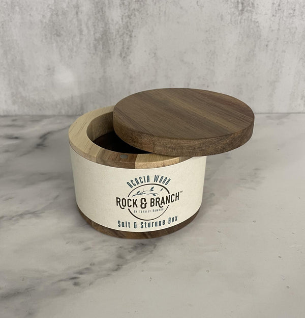 Totally Bamboo Salt Box - Rock & Branch Acacia Wood