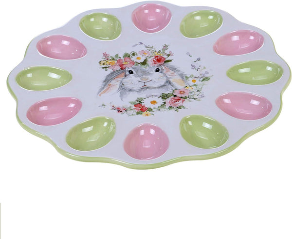 Certified International Ceramic "Sweet Bunny" Deviled Egg Platter