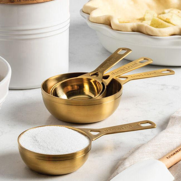 Le Creuset Stainless Steel Measuring Cup 4 Piece Set - Gold