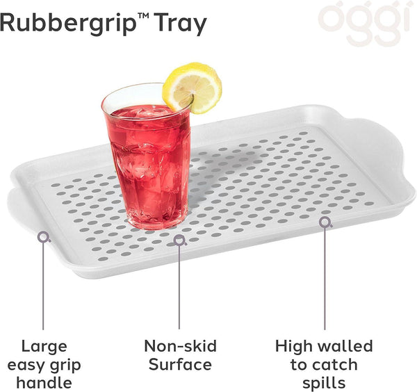 Oggi Non-Slip 17.5" X 11.5" Tray - White