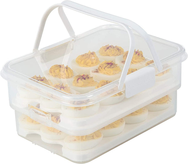 Progressive Snap-Lock Deviled Egg Carrier