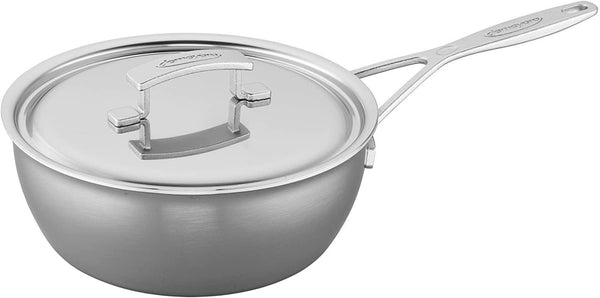 Demeyere Industry 5 Stainless Steel 3.5qt Sautéuse Conical Pan W/ Lid