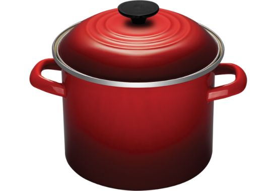 Le Creuset Carbon Steel 6qt Stockpot - Cerise (Red)