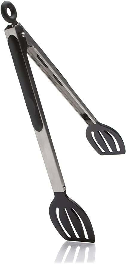 Norpro Gripez Stainless Steel with Nylon Head Spatula Tongs
