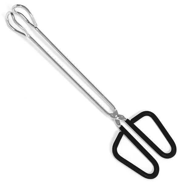 Norpro Stainless Steel 12" Serving Tongs with Black Handles