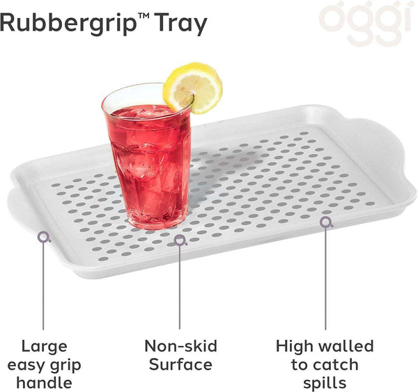 Oggi Non-Slip 17.5" X 11.5" Tray - White