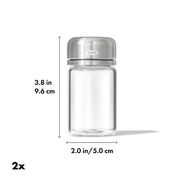 OXO Adjustable Glass Salt And Pepper Shaker Set