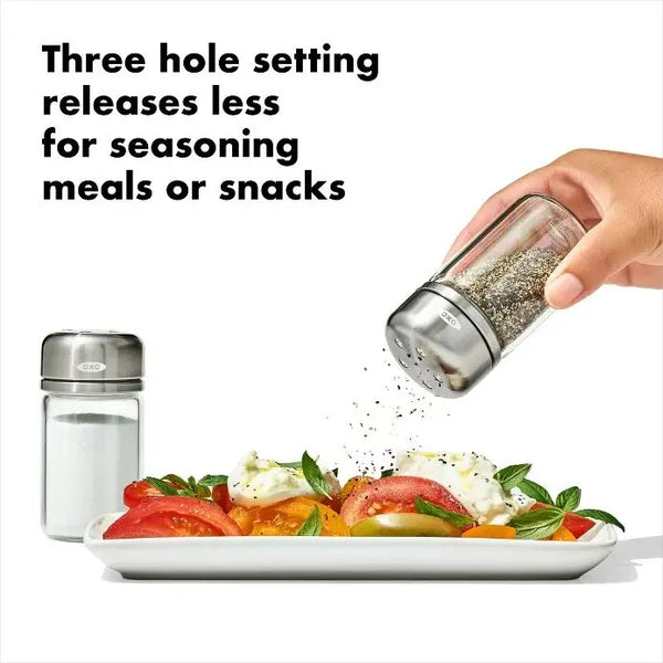 OXO Adjustable Glass Salt And Pepper Shaker Set