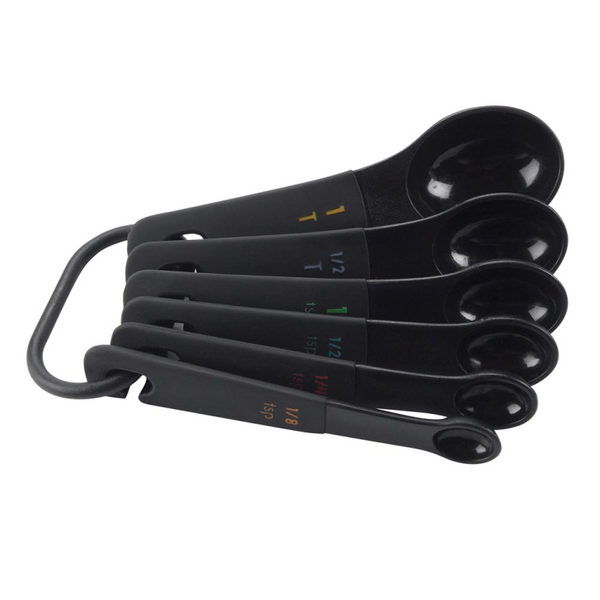 OXO MEASURING SPOONS 7-PC plastic black