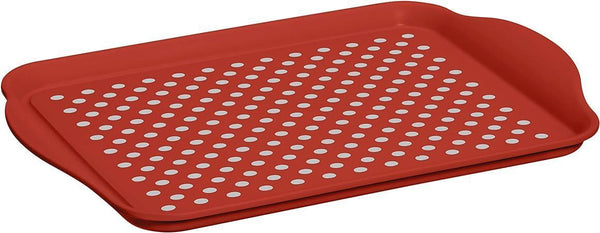 Oggi Non-Slip 17.5" X 11.5" Tray - Red