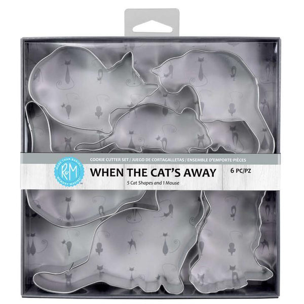 R & M "When the Cat's Away" 6pc Cookie Cutter Set