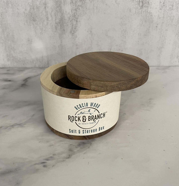 Totally Bamboo Salt Box - Rock & Branch Acacia Wood