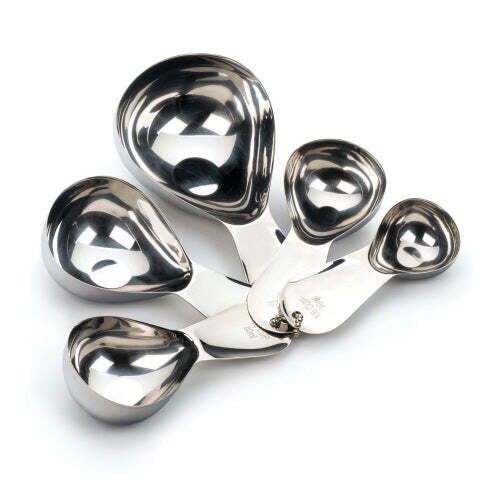 RSVP Stainless Steel Teardrop 5pc Measuring Cup Set