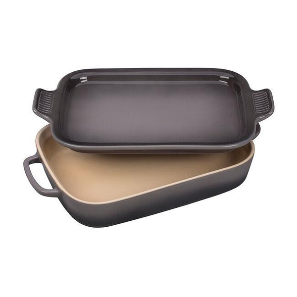 Le Creuset 9" X 13" Rectangular Dish with Platter Lid - Oyster