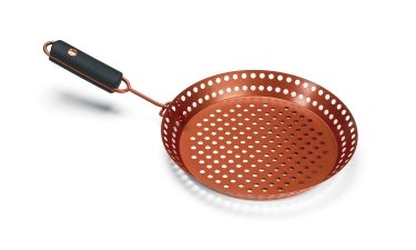 Outset Copper Colored Nonstick Grill Skillet with Removable Soft-Grip Handle