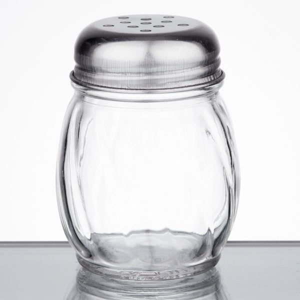 Harold Import Company Stainless Steel and Glass Cheese Shaker