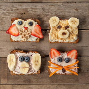 Healthy Cream Cheese Toast Critters