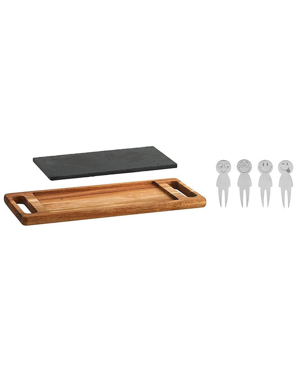 Trudeau 6pc "Smiley" Cheese Board Set