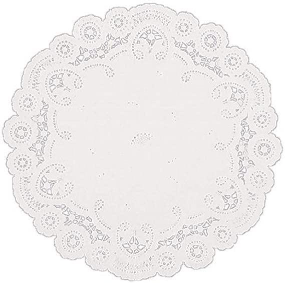 Fox Run Paper 10" White Round Lace Doilies 12ct