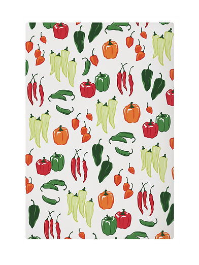Mu Kitchen Designer Print Dishtowel - Peppers
