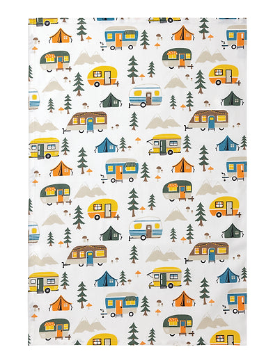 Mu Kitchen Designer Print Tea Towel - Happy Campers