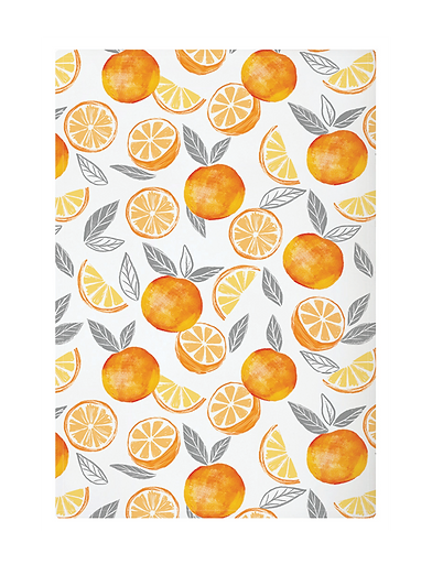 Mu Kitchen Designer Print Dishtowel - Orange Grove