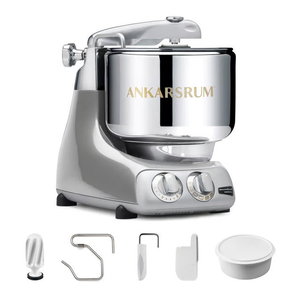 Ankarsrum Mixer Essential Package - Jubilee Silver Metallic Gloss