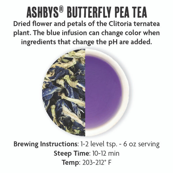 Ashby 4oz Loose Leaf Tea - Butterfly Pea Herbal Blend