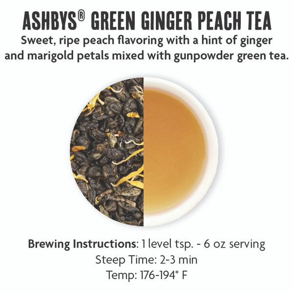 Ashby 4oz Loose Leaf Tea - Ginger Peach Green