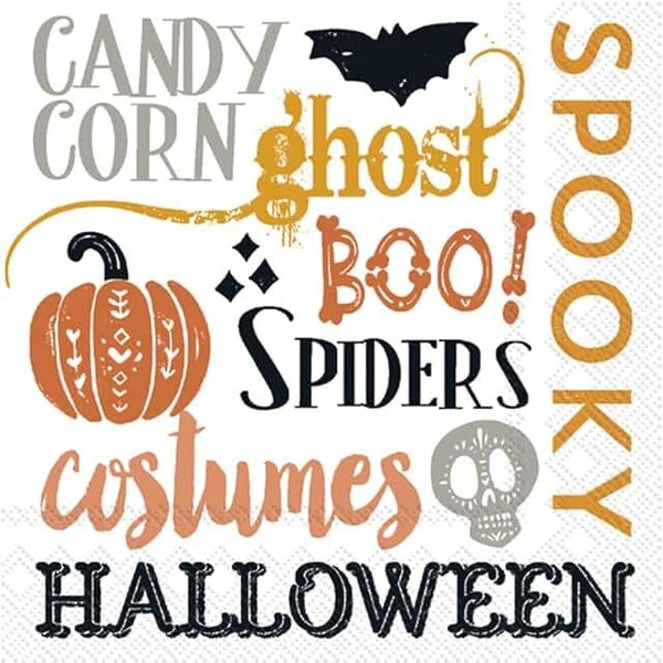 Boston International Cocktail Napkins - Halloween Words