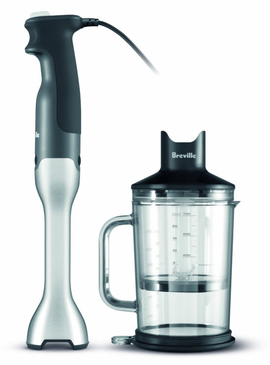 Breville Control Grip Stainless Steel and Black Multi Speed Immersion Blender