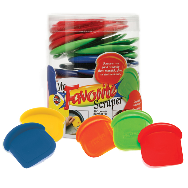 Norpro Bright Pan Scraper - Assorted Colors Display/48