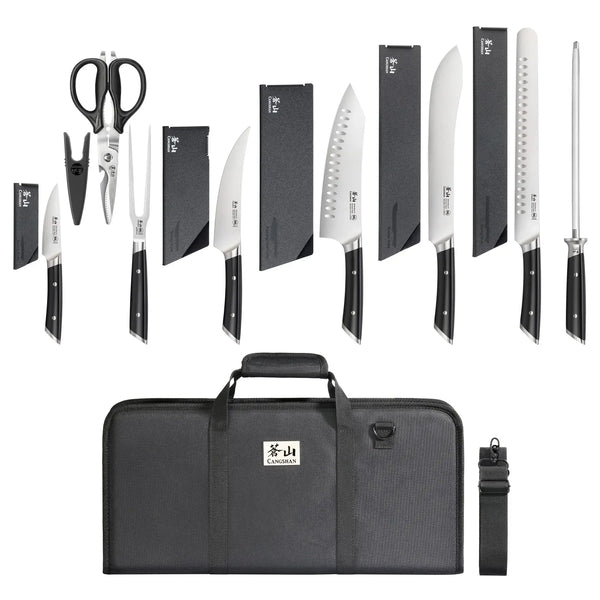 Cangshan Helena 9pc BBQ Knife Bag - Black