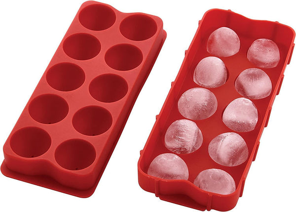 Ice Cube Tray Silicone Red Large Balls