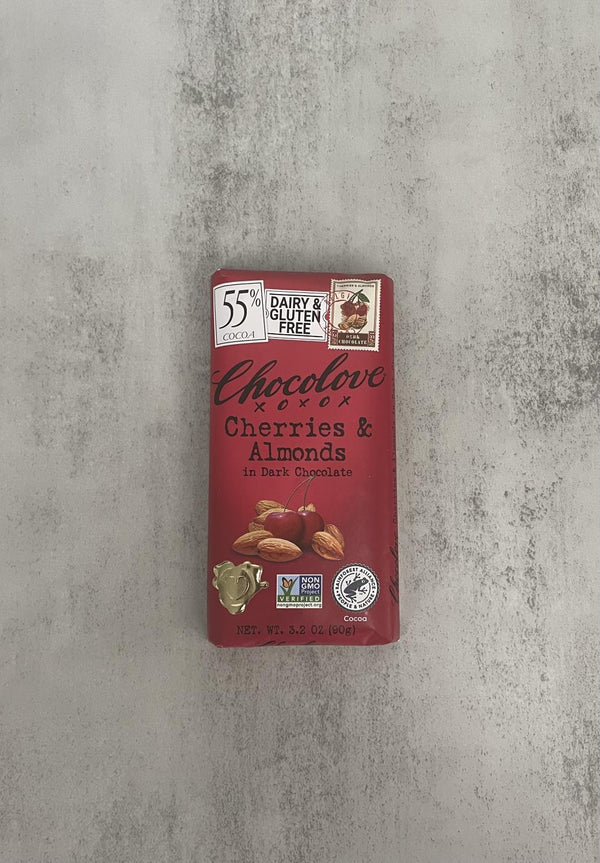 Chocolove Bar  Cherries and  Almonds in Dark Chocolate 3.2oz