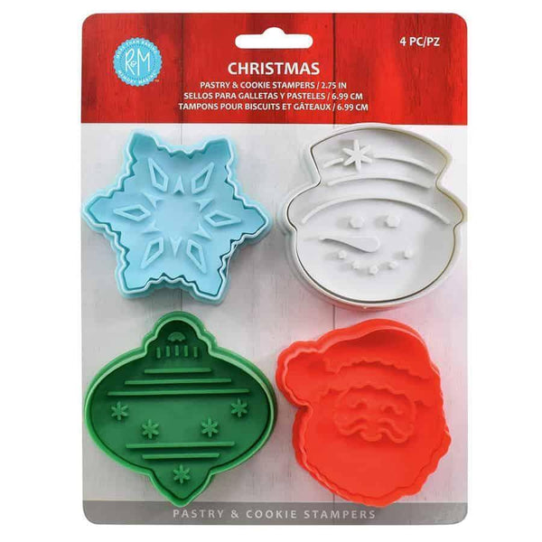 R & M Pastry & Cookie Stampers Set of 4 - Christmas