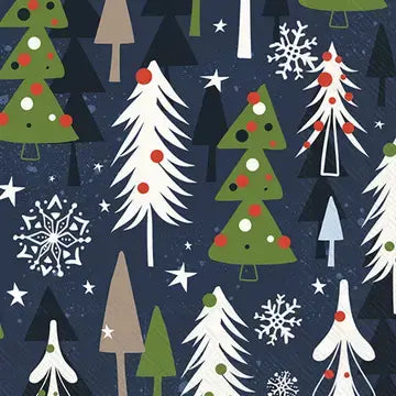 Cocktail Napkins Christmas Forest