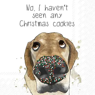 Boston International Cocktail Napkins - Haven't Seen Any Christmas Cookies Dog